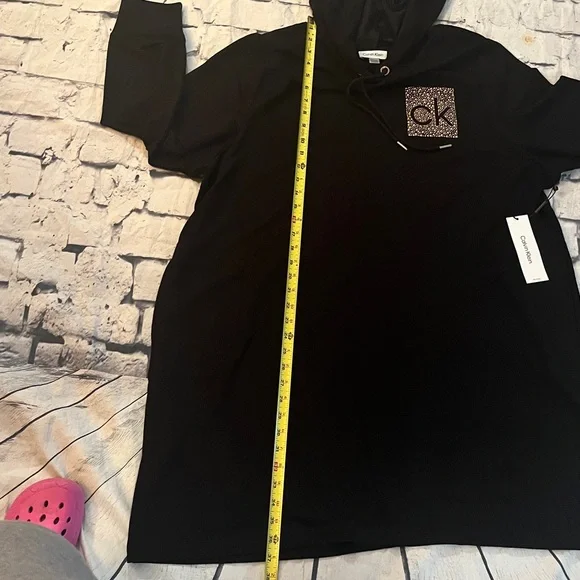 2X- plus size Calvin Klein Black Pullover with Logo - Picture 9 of 12